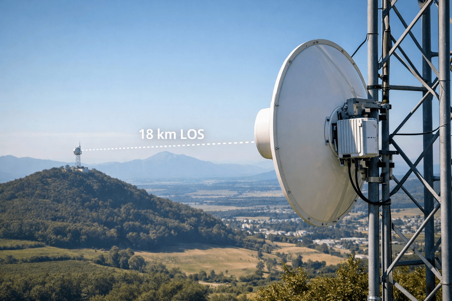 Long-Distance Point-to-Point Wireless Backhaul Solution